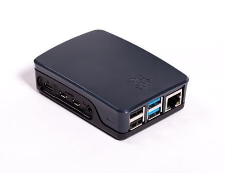 Raspberry Pi in a black case