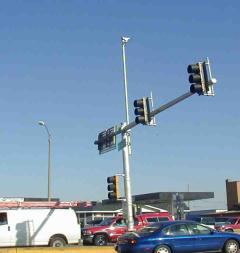 Traffic signals at a busy junction
